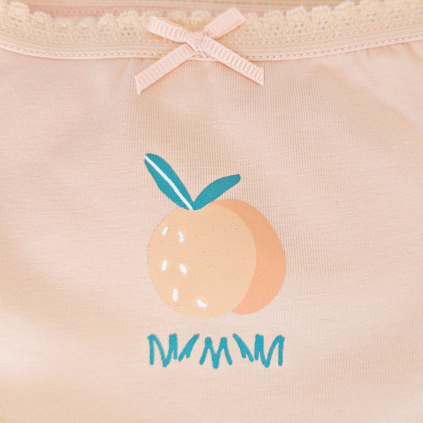 Moon Under the Bridge Girls' Soft Cotton Knickers Underwear Pack of 4 - Peach