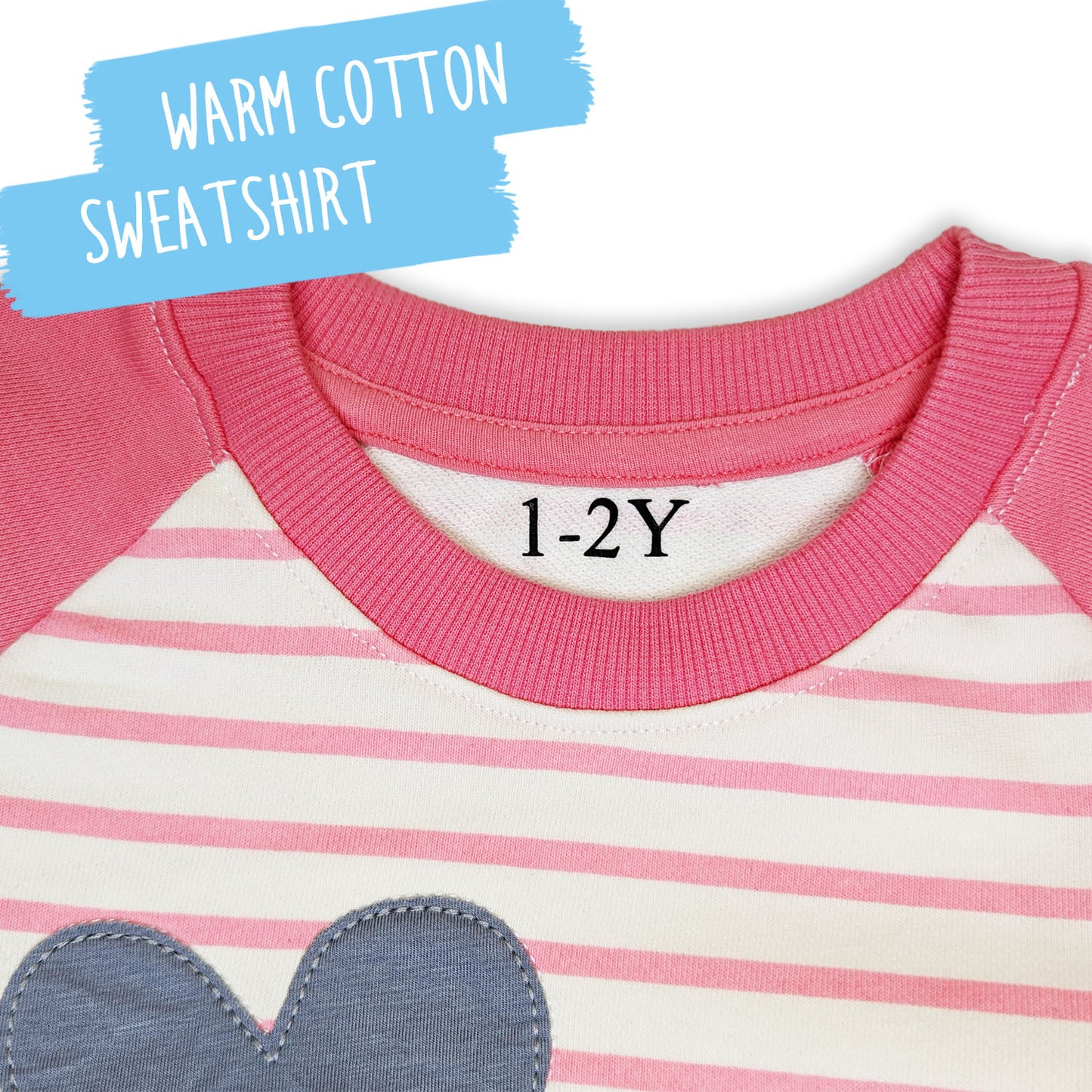 Pink Ladybird Cotton Crewneck Sweatshirt