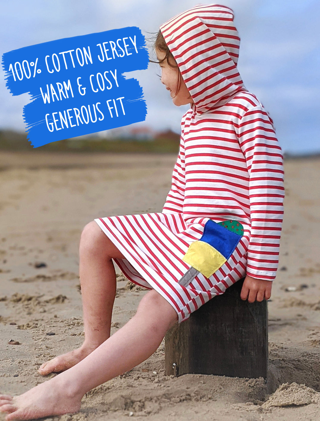 Lollipop Cotton Hoodie Dress