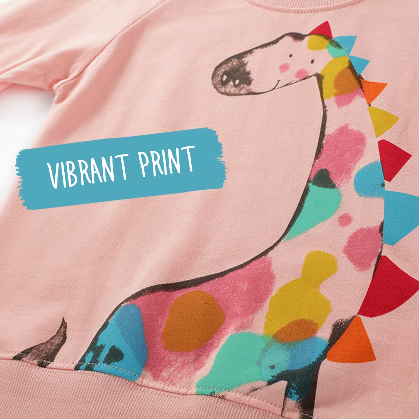 Diplodocus Dinosaur Cotton Crewneck Sweatshirt
