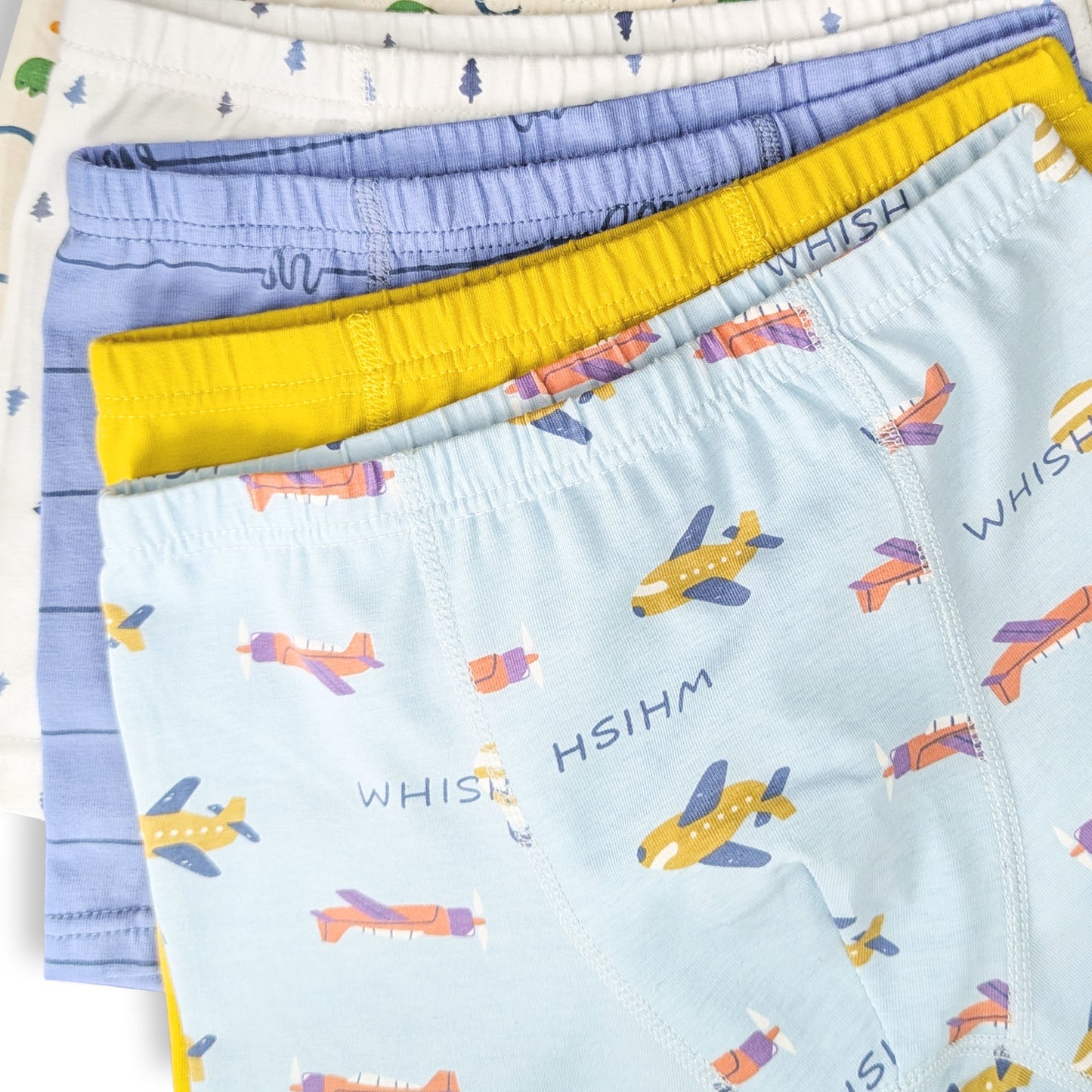 Moon Under the Bridge Boys' Soft Cotton Boxer Shorts Underwear Pack of 5 - Planes