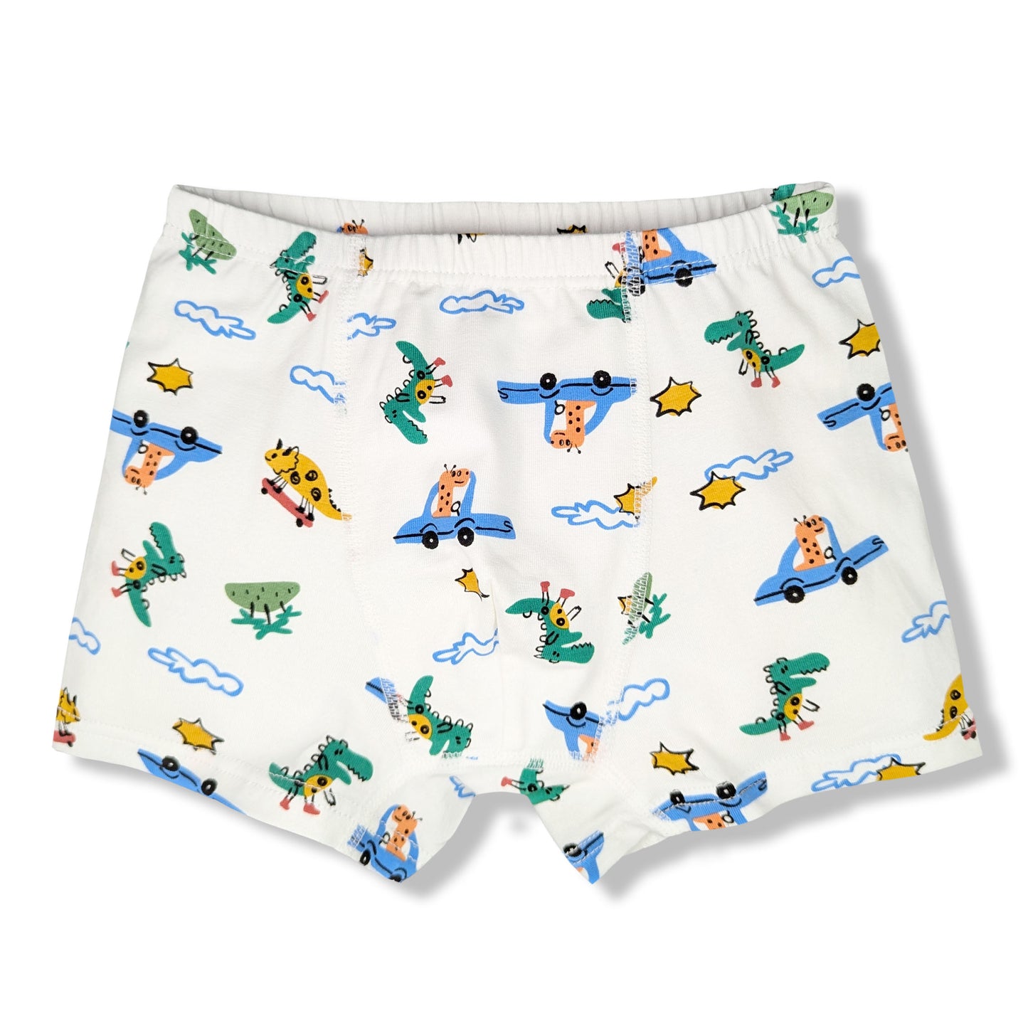 Moon Under the Bridge Boys' Soft Cotton Boxer Shorts Underwear Pack of 5 - Space