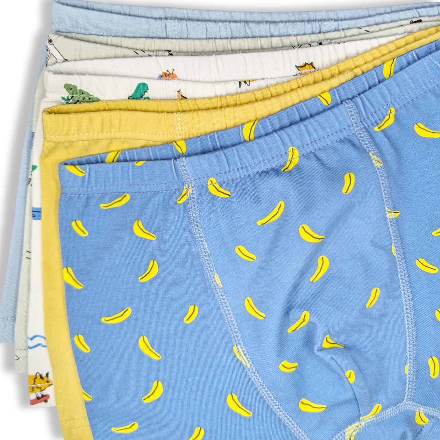 Moon Under the Bridge Boys' Soft Cotton Boxer Shorts Underwear Pack of 5 - Space