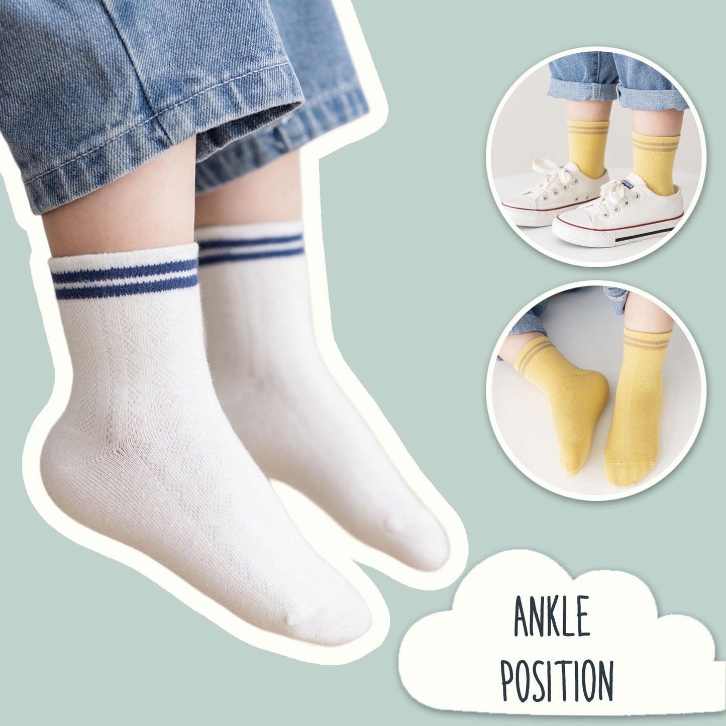 Summer Weight Cotton Ankle Socks