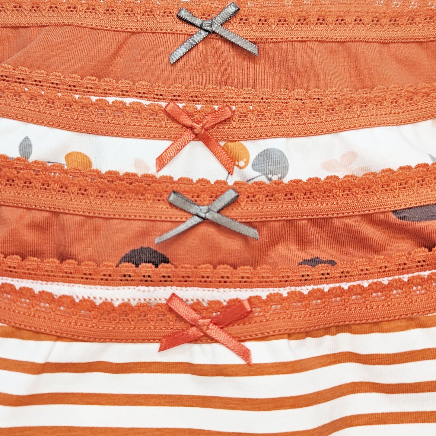 Moon Under the Bridge Girls' Soft Cotton Knickers Underwear Pack of 4 - RED