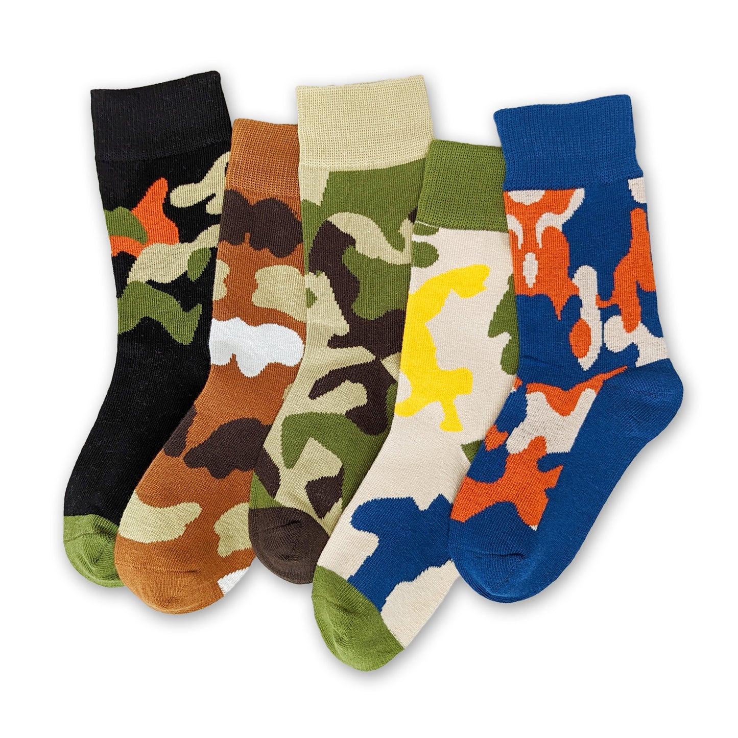 Camouflage Cotton Ankle Socks Multipack - 5 Pairs