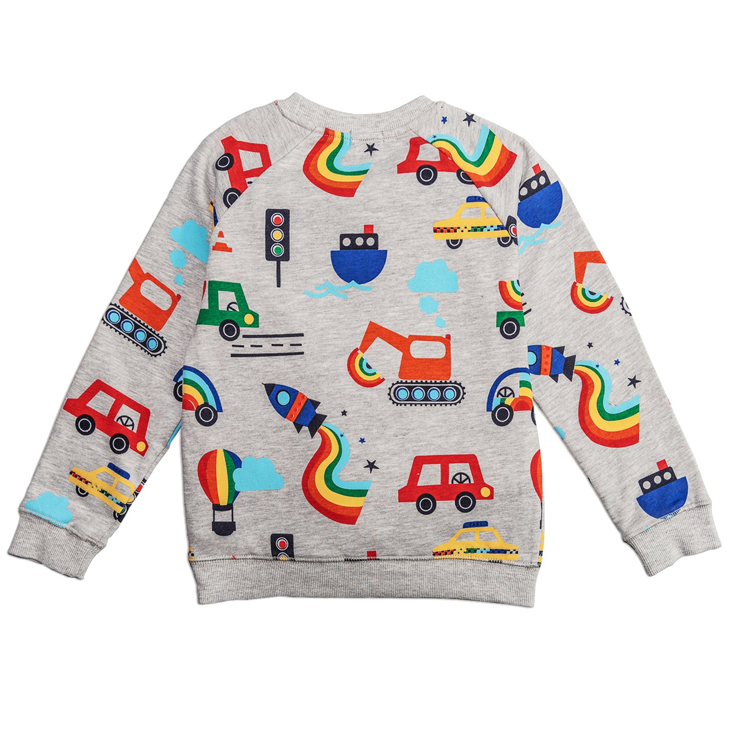 Cute Vehicles Cotton Crewneck Sweatshirt