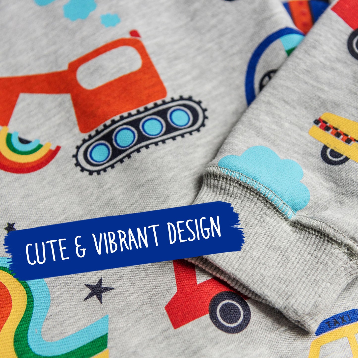 Cute Vehicles Cotton Crewneck Sweatshirt