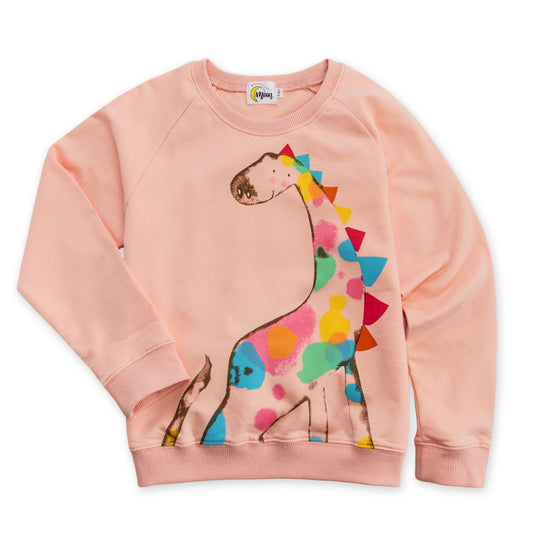 Diplodocus Dinosaur Cotton Crewneck Sweatshirt