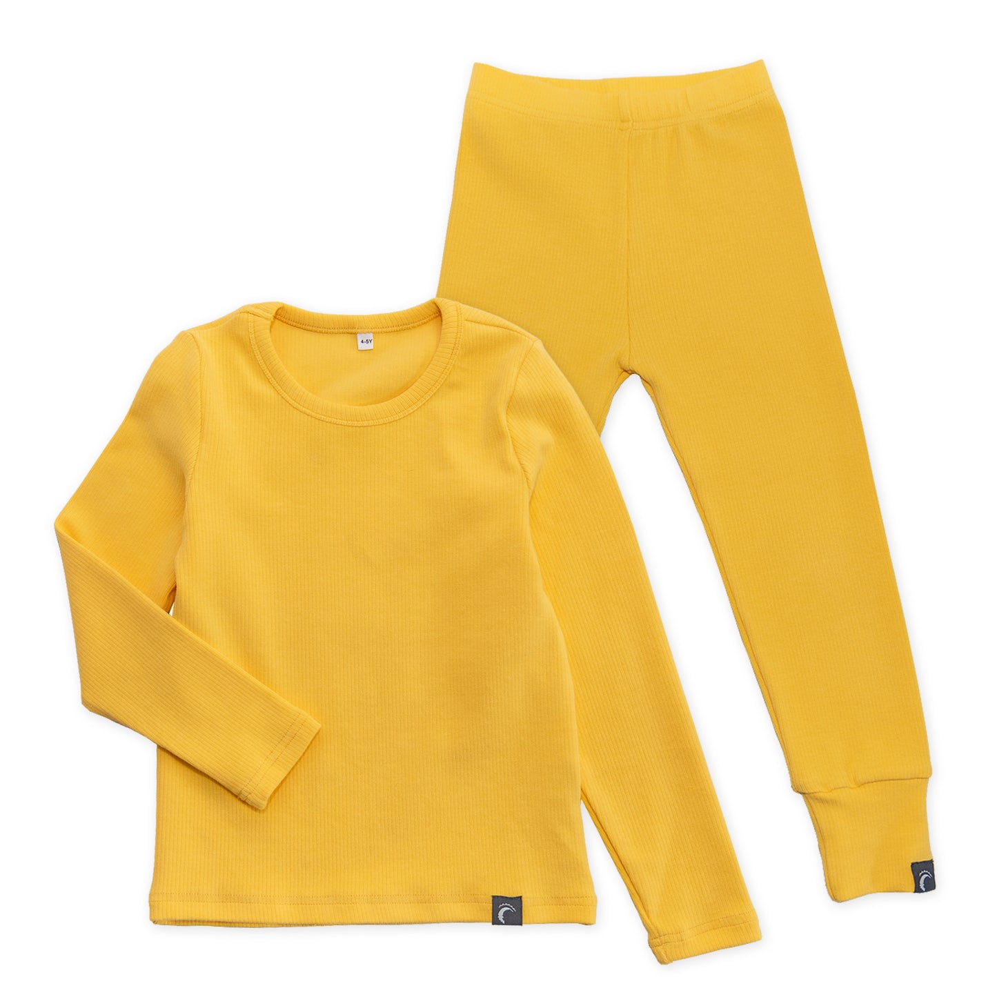 Yellow Long Sleeve Soft Comfy Cotton Baser Layer Pyjamas