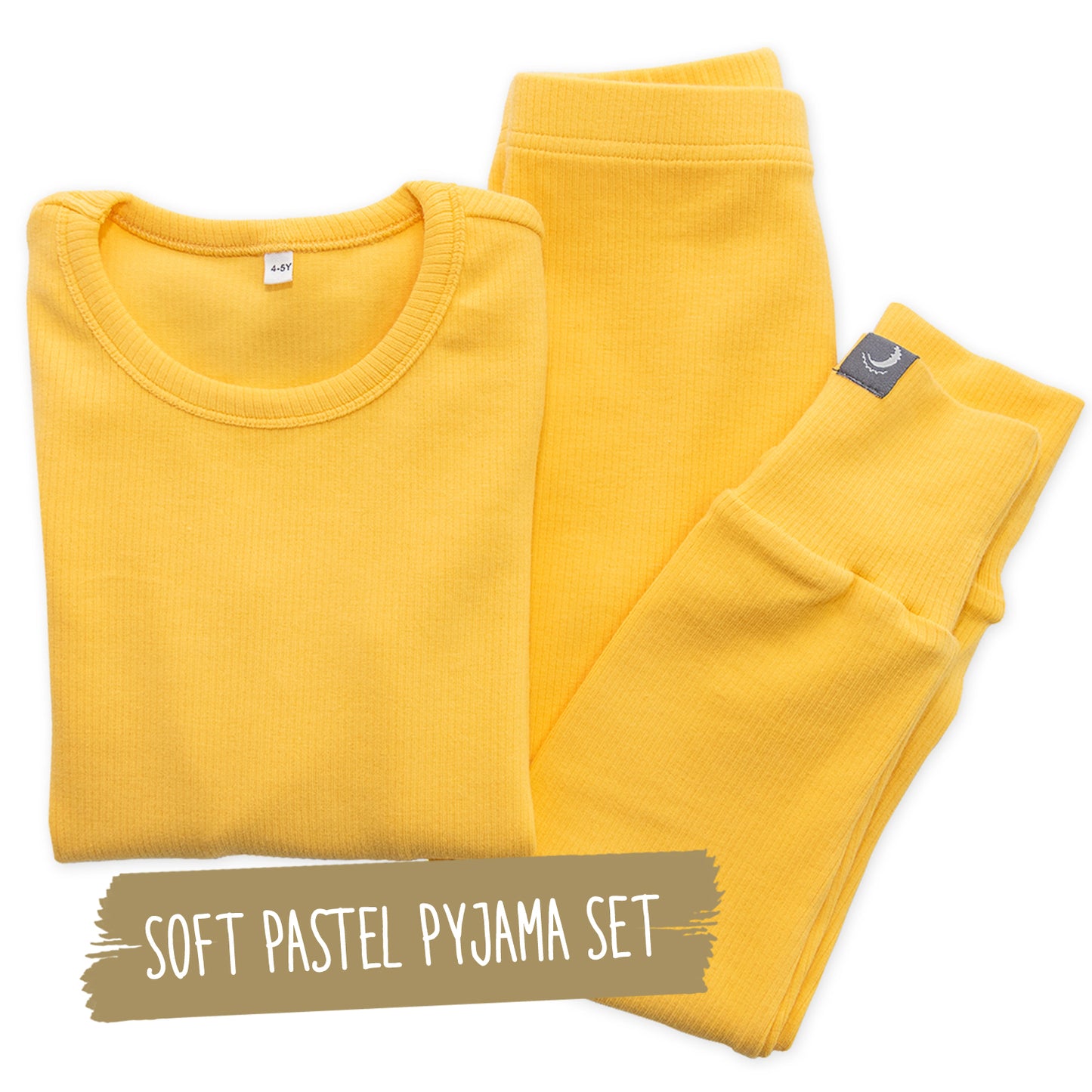 Yellow Long Sleeve Soft Comfy Cotton Baser Layer Pyjamas