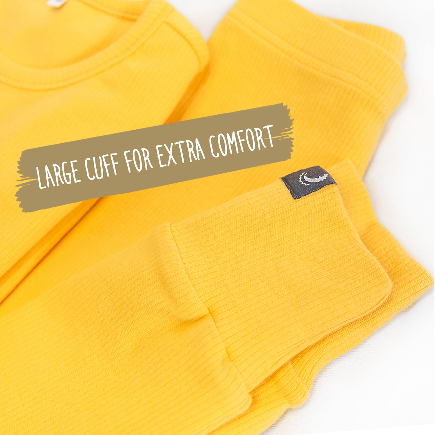 Yellow Long Sleeve Soft Comfy Cotton Baser Layer Pyjamas